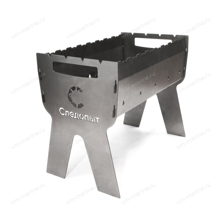 Мангал фигурный "Следопыт" складной, 502х290х400 мм, толщина 2 мм, без шампуров, в сумке