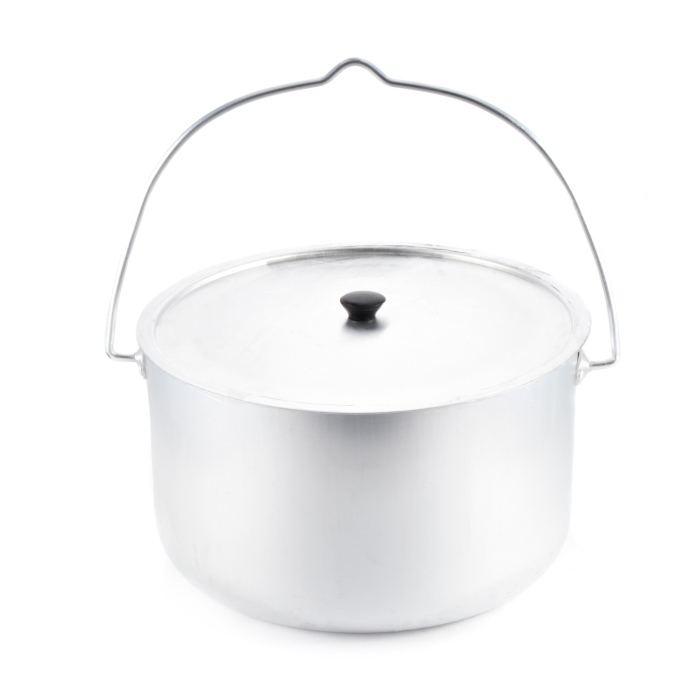 Котелок костровой "СЛЕДОПЫТ" цилиндрический 6 л, алюм./6/