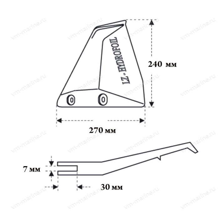 Гидрокрылья для подвесного мотора свыше 50л.с Nuowa Rade