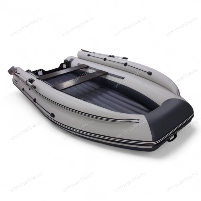 Лодка ПВХ "Хатанга PRO-390" НДНД фальшборт (серая-двухцветная) B1-02-098