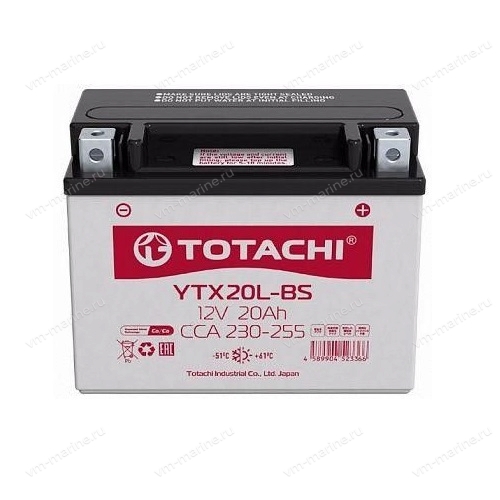 Аккумулятор Totachi CMF 20 а/ч для Yamaha.. YTX20L-BS L