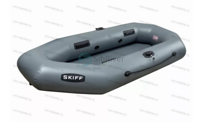 Лодка надувная гребная Skiff-280НД надувное дно серый