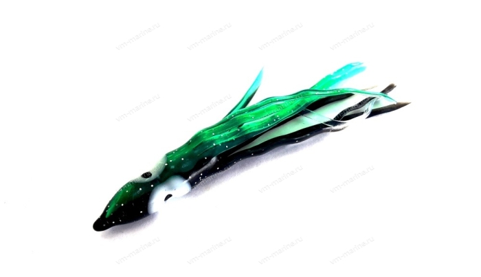 Октопус волнистый OF 8,9см уп.5шт тёмно-зелёный с чёрным