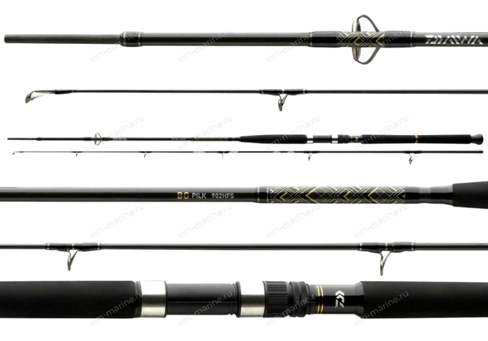 Комплект-удилище силовое спиннинговое DAIWA BG Pilk BGB802XHFS 2,4м/катушка/шнур/пилькер