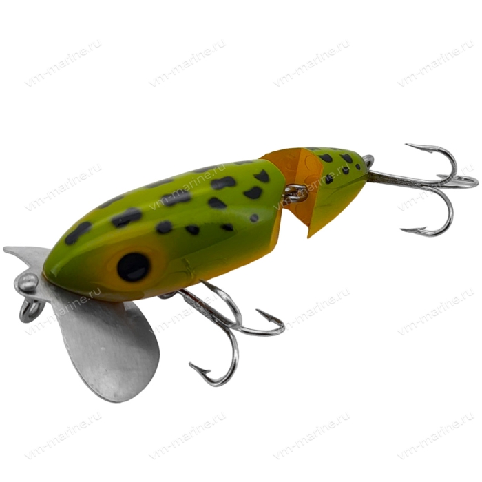 Воблер поверхностный Pradco ARBOGAST Jtd Jitterbug Clicker G625 FROG 62мм 10,6гр
