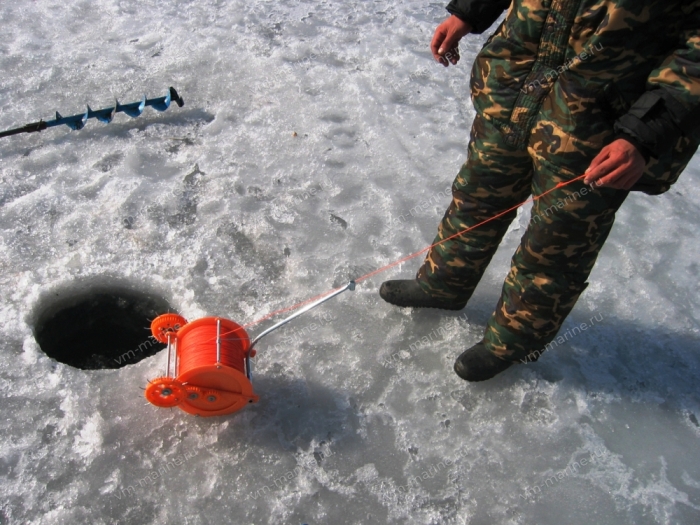Протяжка сетей под льдом Harveli