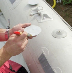 Крепление круглое для ПВХ лодки чёрный