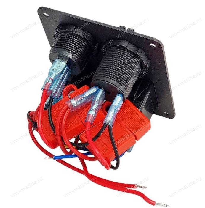 Панель 12V с разъёмом, вольтметром и включателями SF50803-3H2P2V