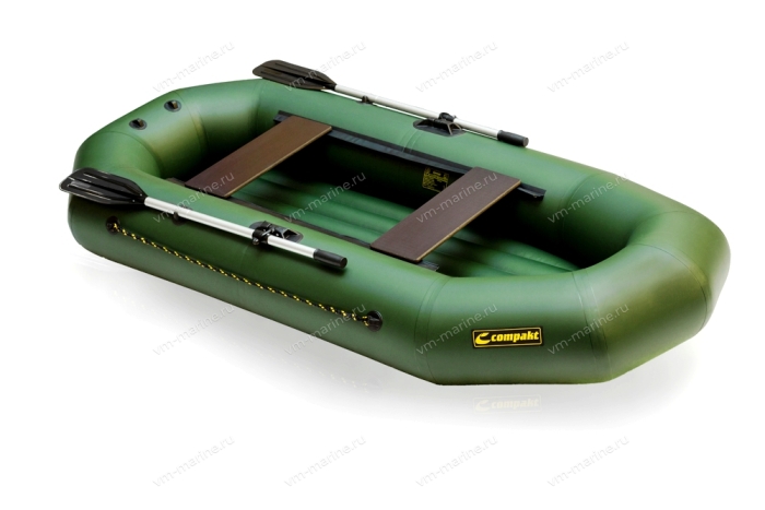 Лодка надувная гребная LEADER КОМПАКТ 270НДНД зелёный 2,7м