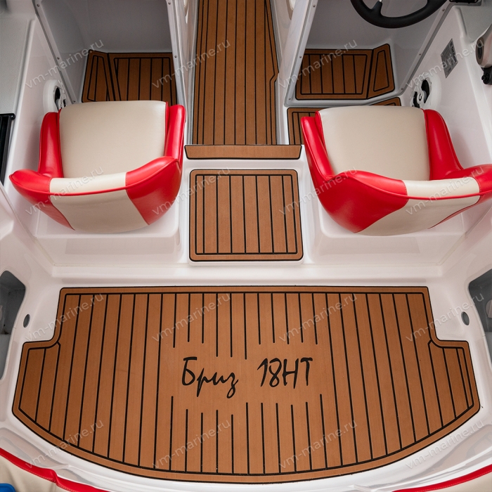 Палубное покрытие Eva-Teak серое/черное для Бриз-18HT (кокпит)