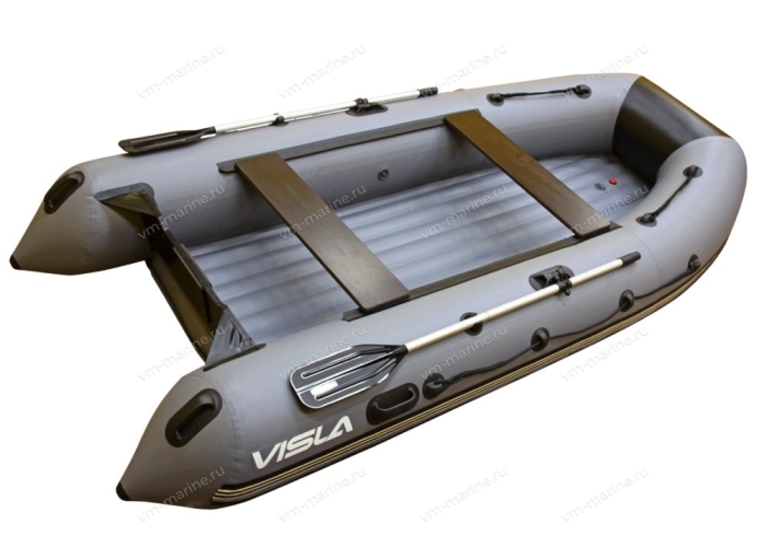 Лодка надувная моторная LEADER VISLA-340 с НДНД серый/чёрный