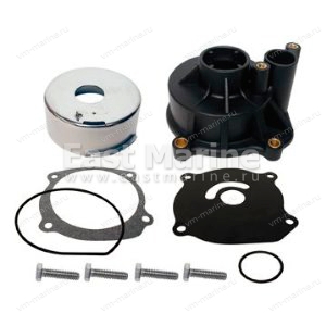 Корпус помпы в сборе Johnson V4, V6, V8 с валами 25 и 30 дюймов, с доп. отверстием охлаждения дейдв.