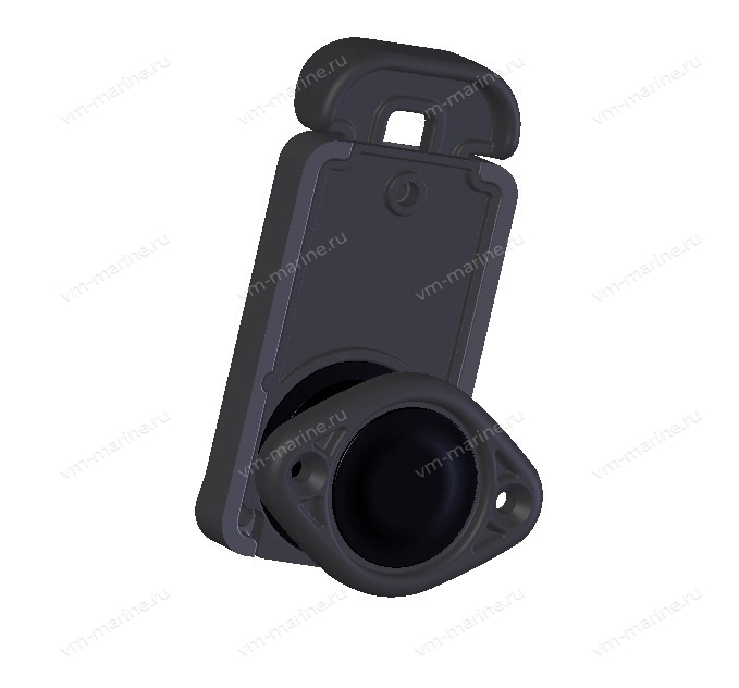 Клапан сливной шиберный (21 мм), цвет чёрный 100-123