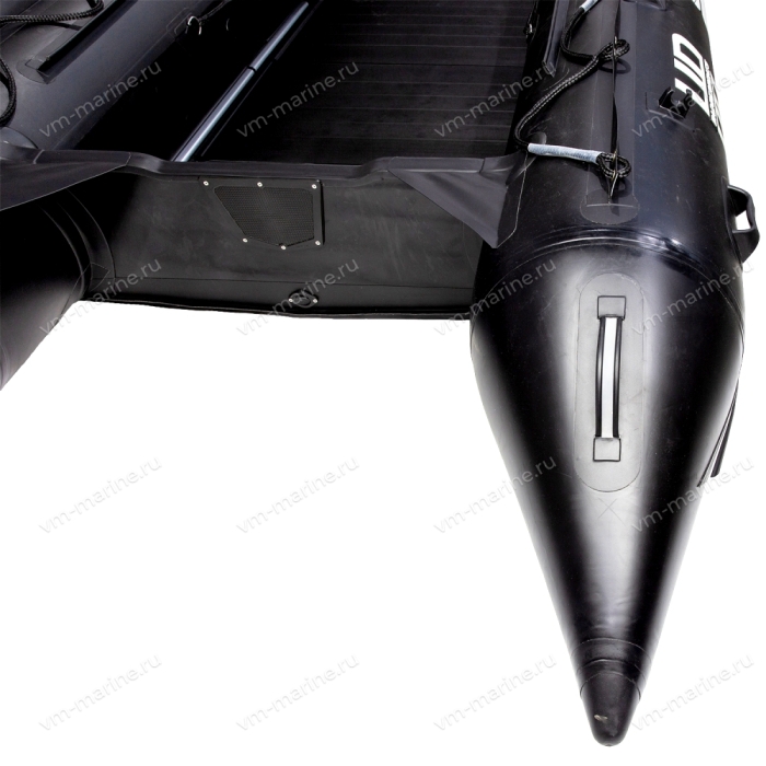 Лодка надувная моторная многоцелевая из ПВХ морского класса Badger HEAVY DUTY HD390 чёрный 3,9м