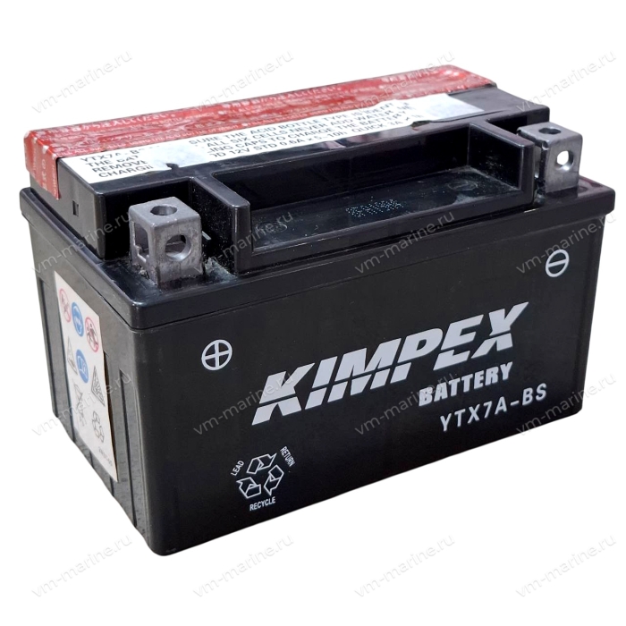 Батарея аккумуляторная, YTX7A-BS (YTX7A-BS-PP)