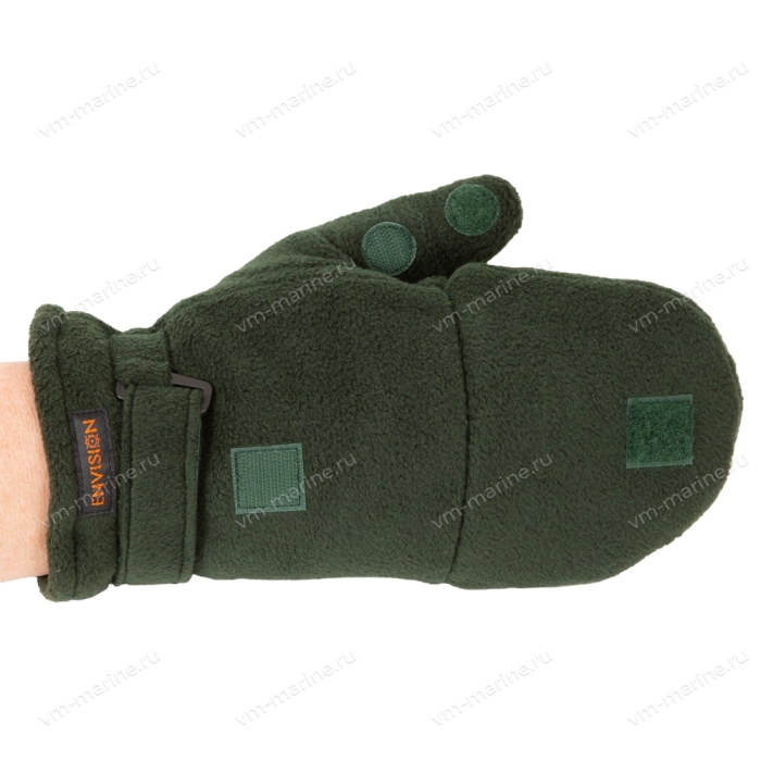 Перчатки-варежки ENVISION флисовые с утеплителем Thinsulate зелёный