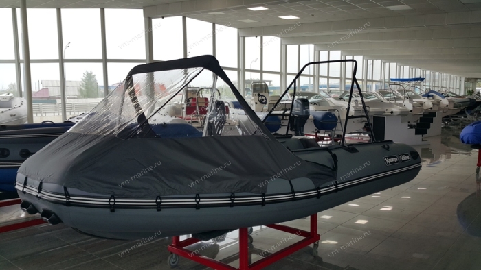 Лодка надувная моторная Хатанга Jet-425 НДНД серый