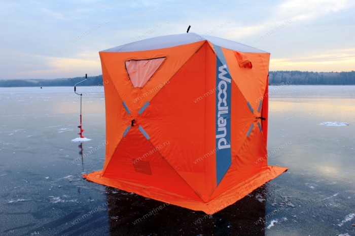 Палатка зимняя КУБ WOODLAND ICE FISH 4 180х180х210см оранжевая