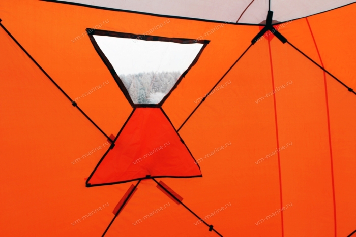 Палатка зимняя КУБ WOODLAND ICE FISH 4 180х180х210см оранжевая