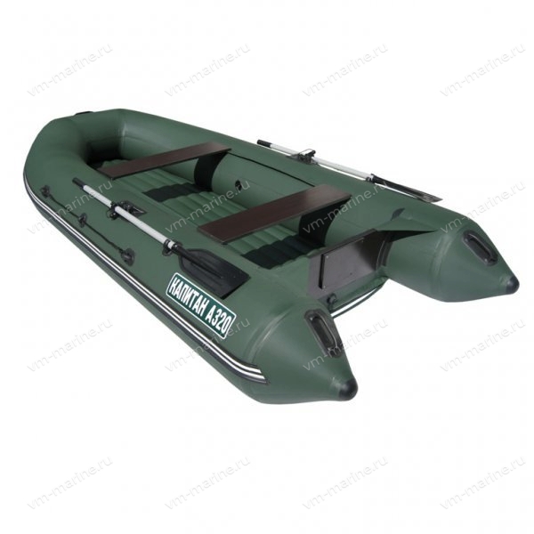 Лодка надувная моторная Капитан 320 НДНД зелёный 3,2м