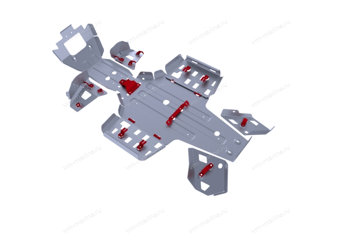 Комплект защит днища (5 частей) Grizzly 700 (2016-) RV-7124-1