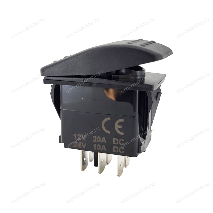 Включатель 12V, 20A (mom) ON - OFF- ON SF50703-6-A1