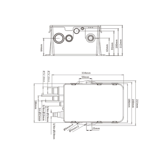 Бак откачки воды из душа 600GH, 12V SFBP1-G600-07