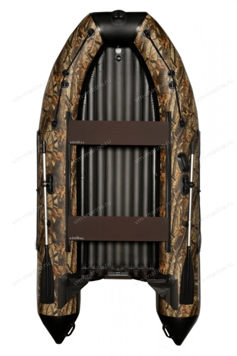 Лодка надувная моторная ADMIRAL 410 c НДНД 4,1м камуфляж/лес