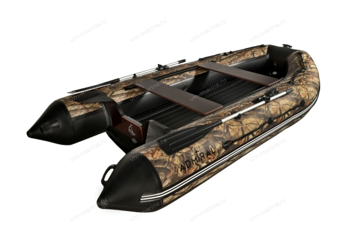 Лодка надувная моторная ADMIRAL 410 c НДНД 4,1м камуфляж/лес
