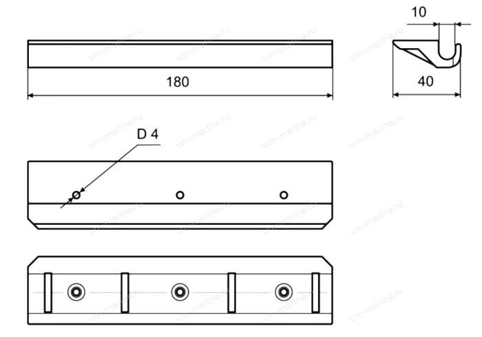 Уголок крепления банки Ликпаз передвижной чёрный
