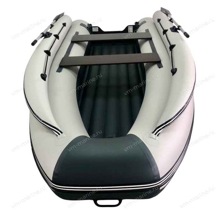 Лодка ПВХ "Хатанга PRO -360" НДНД фальшборт (серая-двухцветная)