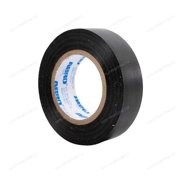 Изолента чёрная (19 мм х 18,2 м) ABRO ET-912-20-BLK-R