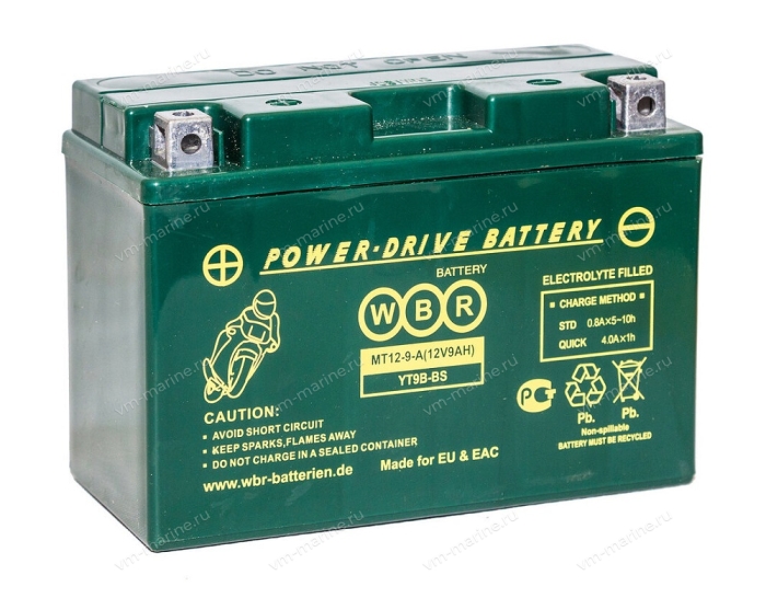 Аккумулятор WBR 150*70*105 MT12-9A (полярность прямая)