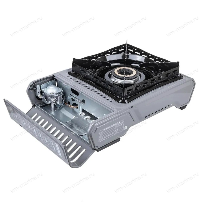 Плита газовая NISUS в кейсе, горелка латунная, ветрозащита (N-MS-2900HCBW)