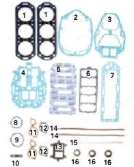 Прокладки, к-т, Mercury V150/V175 EFI, V150-V200 XRI EFI 500-228